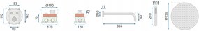 Set de duș incastrat Rea LUNGO Auriu Periat + BOX cu termostat