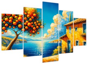 Tablou - Casă cu portocale II. (150x105 cm)