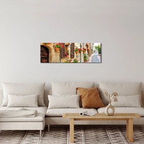 Tablou - Alee pitorească italiană (cu ceas) (90x30 cm)