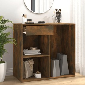 vidaXL Dulap de cosmetice, stejar fumuriu, 80x40x75 cm, lemn prelucrat