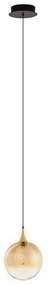 Pendul LED modern, Metal, Sticla, Champaign, ORENDA