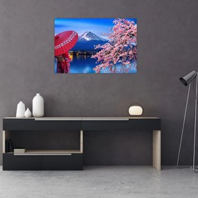 Tablou - cu privire la munte - Japonia (90x60 cm)