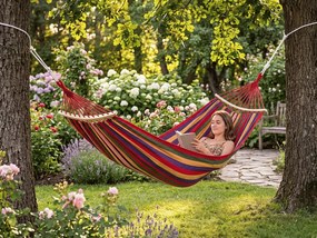 Hamac ZENVIO COMFORT 200x80 cm, rosu + geanta gratuita
