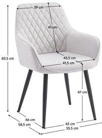 Fotoliu design Oskarsi (Gri deschis+ Negru) . 1097106