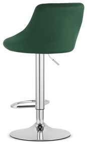 Scaun de bar verde VELVET KAST