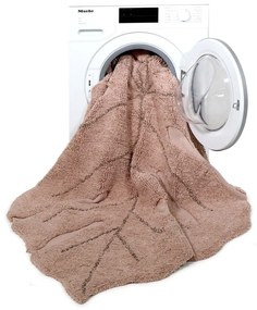 Covor pentru copii roz lavabil/țesut manual din bumbac 120x180 cm Monstera Vintage Nude – Lorena Canals