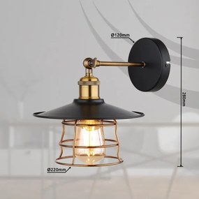 Lampă de perete VIEJO 1xE27/60W/230V Globo 15086BW