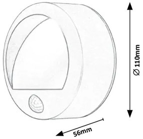 Aplica LED de exterior pentru scari cu senzor de miscare Amarillo alba 7980 RX