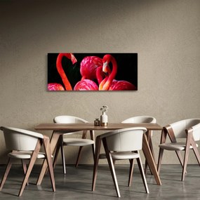 Tablou cu flamengo roșii (120x50 cm)