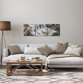 Tablou cu cascade (cu ceas) (90x30 cm)