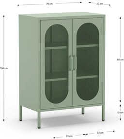 Dulap verde mentă 70x100 cm Diora – Marckeric