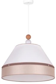 Duolla - Lustră pe cablu AVIGNON 1xE27/15W/230V d. 50 cm albă/bej