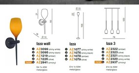 Aplica de perete moderna Izza fumurie ZZ AZ2941