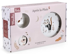 Set de veselă pentru copii din porțelan 3 buc. Après la Pluie – Moulin Roty