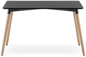 Masa de dining neagra ADRIA 120x80 cm