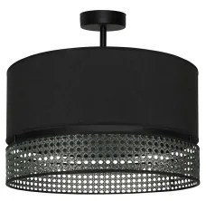 Lustră aplicată DOUBLE Duolla RATTAN 1xE27/15W/230V d. 40 cm negru