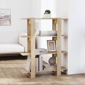 vidaXL Bibliotecă/Separator cameră, stejar sonoma, 100x30x123,5 cm