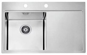 Chiuveta bucatarie inox satinat, cuva stanga, Alveus Pure 40 Stanga