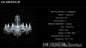 Lustra 12 brate cristal Bohemia L11 120/12/1