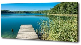 Pictură pe pânză Pier pe lac