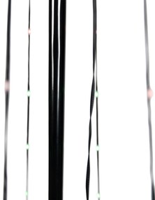 Lampă de podea de Crăciun neagră 240 cm, incl. LED RGB IP44 cu telecomandă - Nagi