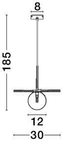 Pendul decorativ stil minimalist IDOR alb/opal