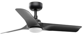 Ventilator LED dimabil de tavan FARO 33825WT-1TW HEY S LED/10W/230V negru d. 90 cm WT + telecomandă
