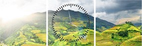 Tablou plantație (cu ceas) (90x30 cm)