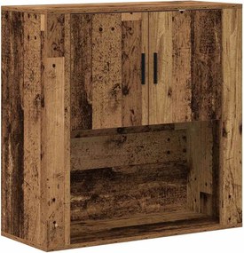 vidaXL Dulap de perete cu ușă Lemn Vechi 80 x 33 x 80 cm Lemn compozit