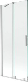 Mexen Velar paravan cadă baie cu 2 aripi glisante 85 x 150 cm, transparent, crom - 896-085-000-01-01