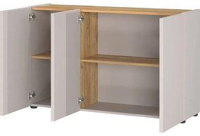 Dulap crem cu aspect de lemn de stejar 120x76x34 cm Adrano – Germania