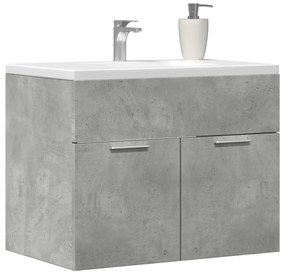 856208 vidaXL Dulap de chiuvetă, gri beton, 60x38,5x46 cm, PAL