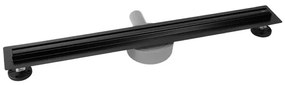 Set rigola pentru dus plus capac negru Rea Neox 80 cm
