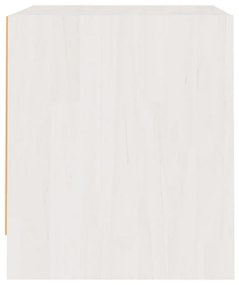 Noptiere, 2 buc, alb, 40x30,5x35,5 cm, lemn masiv de pin 2, Alb