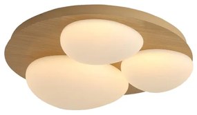 Brilagi - Plafonieră LED VISBY WOOD, 36W, 230V, Ø 50 cm, maro