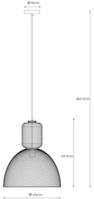 Lucide 78395/01/30 - lustră pe cablu GASSET 1xE27/60W/230V negru