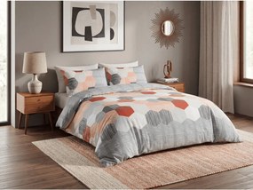 Lenjerie de pat creponata din bumbac Renforce HONEY COMB gri Dimensiune lenjerie de pat: 70 x 90 cm | 140 x 200 cm