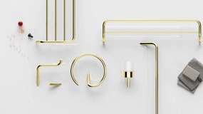 Silia inel suport pentru prosoape - rotund finisaj auriu ADI_Z611