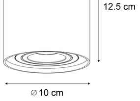 Spot modern aplicat bej GU10 50mm rotativ și înclinabil - Rondoo Up