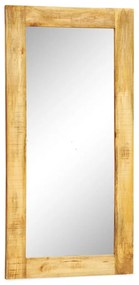 vidaXL Oglindă de perete, cadru din lemn masiv, 120 x 60 cm