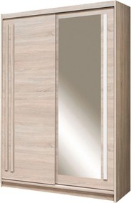 Dulap EFFECT, stejar sonoma, PAL, cu 2 usi, 150x59x215 cm