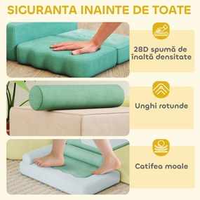 AIYAPLAY Set 15 Blocuri de Construcții Moi Modulabile pentru Copii cu 200 de Mingi pentru Uz Intern, Multicolor | Aosom Romania