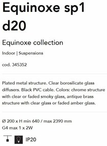 Pendul EQUINOXE SP1 D20 antique brass/ faded amber