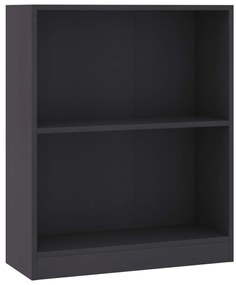 800857 vidaXL Bibliotecă, gri, 60x24x74,5 cm, lemn compozit