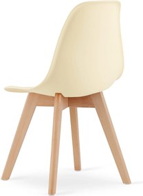 Scaun KITO crem cu picioare din fag