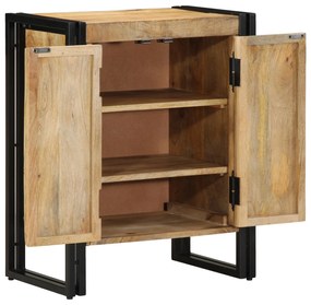 vidaXL Dulap pentru pantofi Negru 30x30x40 cm Lemn masiv de mango și Oțel