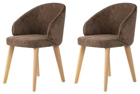 Set de scaune de sufragerie Bentley Brown and Light Oak, 2 buc.