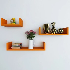 Set 3 rafturi U 30/40/50x15x15 cm PAL Cires C544
