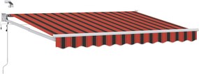 vidaXL Cort electric retractabil Portocalie și maro 3,5 x 2,5 m