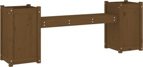 vidaXL Banchetă cu jardiniere, maro miere, 180x36x63cm, lemn masiv pin